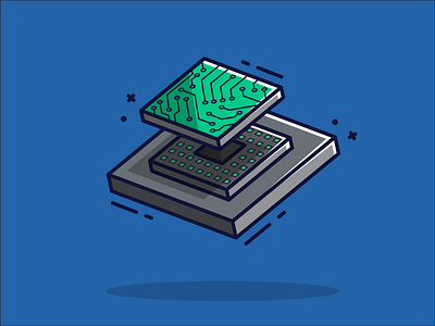 Technology Theme Flat Illustration