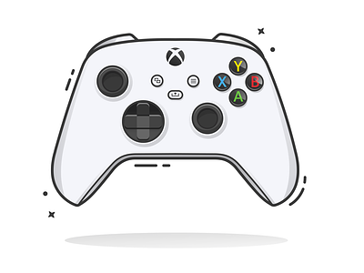 Xbox Controller Flat Illustration