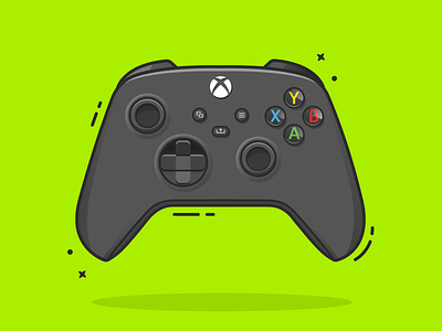 Xbox Series X Controller console controller flatdesign gaming graphic design illustraion illustration illustrator microsoft minimal vector vectorart xbox