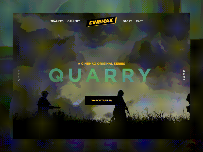 Daily UI 003 – Landing page 003 challenge cinemax daily ui landing page quarry show tv website