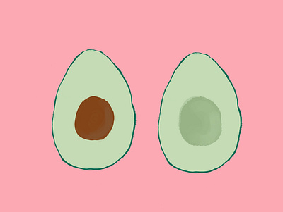 Avocado avocado digital illustration illustration procreate