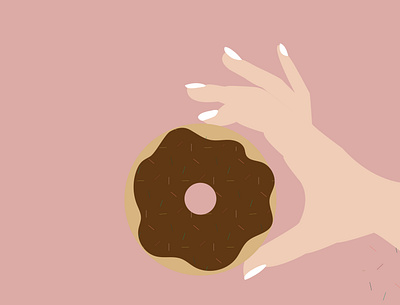 donut illustration adobe fresco color palette color scheme design donut graphic illustration pink