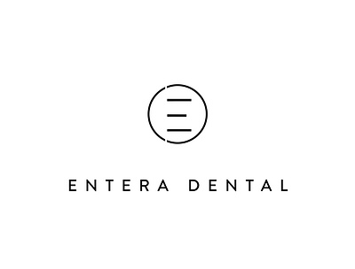 entera dental primary logo branding dental dentist logo design