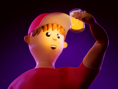 Nectar of the gods 🍺 3d 3d modeling animation blender blender 3d character character design cycles design illustration