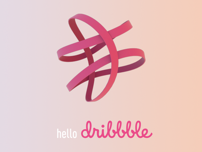 Hello Dribbble! 3d cinema 4d clean debut design dribbble first first shot gradient hello minimal welcome