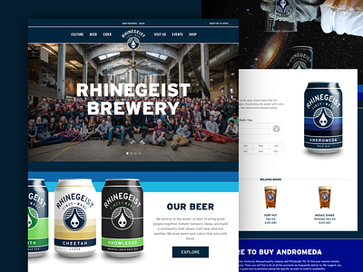 Rhinegeist Brewery Website beer brewery craft beer web design website