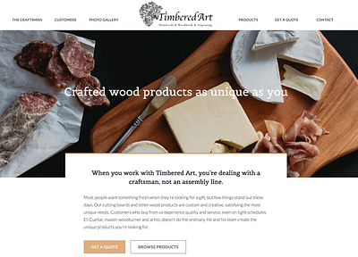 Timbered Art: An Artisan's Website design ui ux web webflow