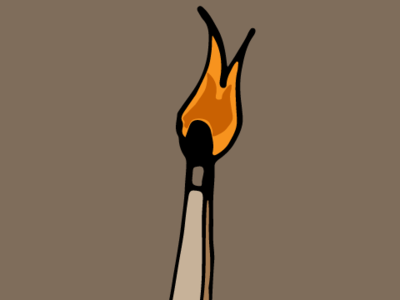 Fire Series: Match design fire illustration lighter vector
