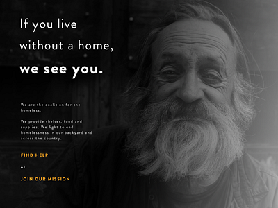 Day003 Landingpage2 calltoaction dailyui dailyui003 homeless landingpage