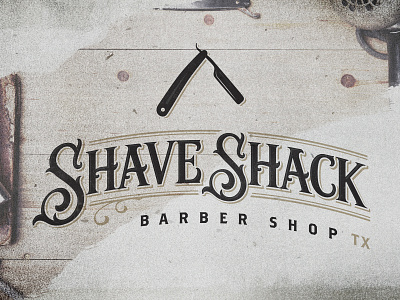 Shave Shack Barber Shop branding design packaging type typography