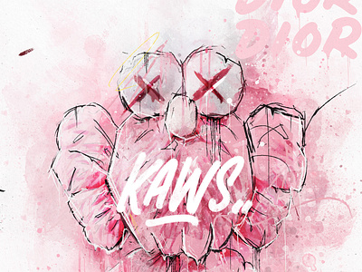 KAWS BFF Pink Edition