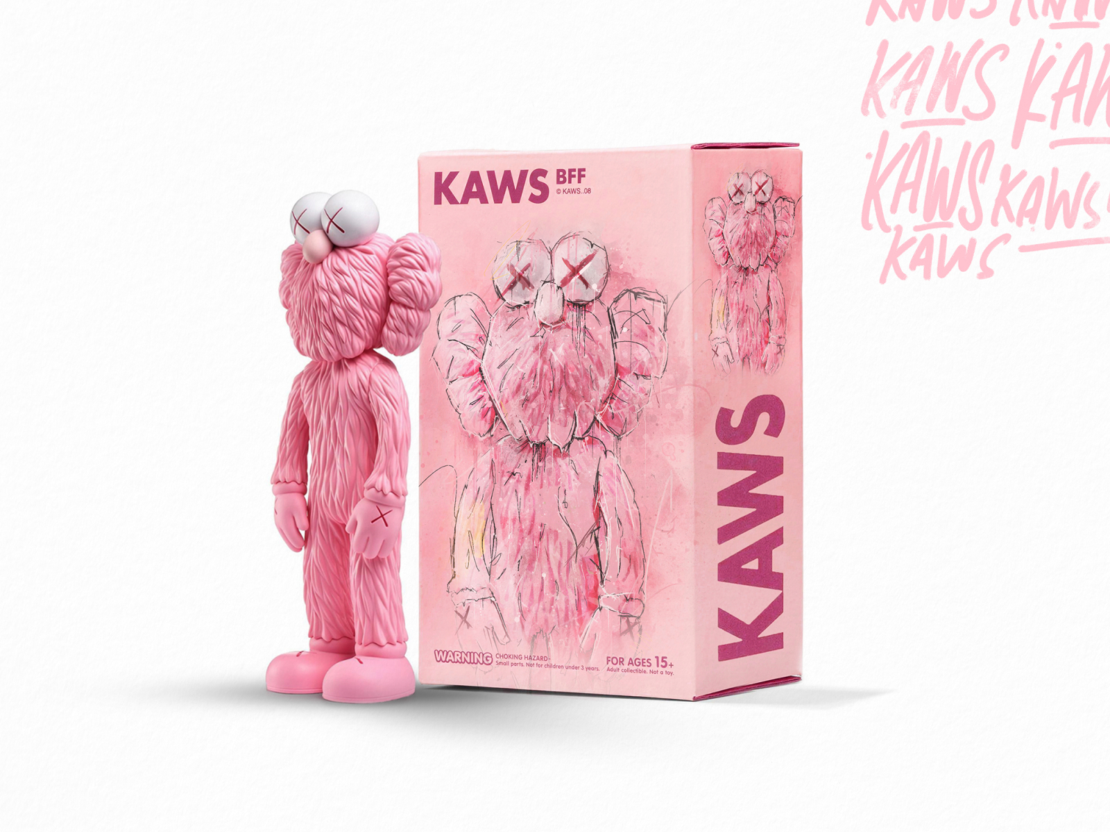 KAWS BFF Pink Edition Packaging by Cameron Humphries on Dribbble