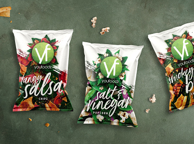 Youfoodz Chipz & Popcorn Packaging branding design packaging typography