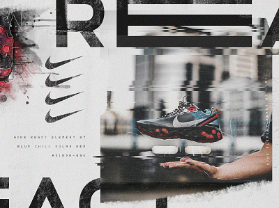 Nike React 02 branding design illustration typography