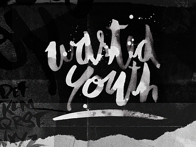Experimental Brush Type 01 - Wasted Youth branding design type typography
