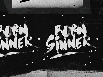 Experimental Brush Type 04 - Born Sinner branding design type typography