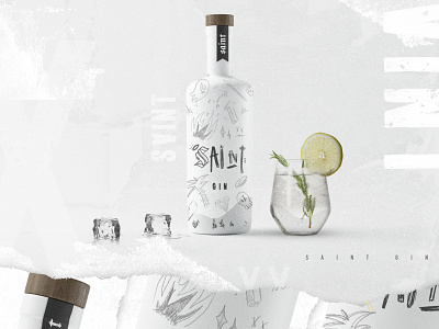 SAINTxSINNER Beverages branding design illustration logo packaging type typography