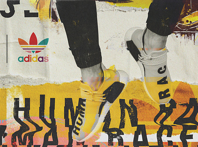 Adidas x Pharrell Williams HU branding design type typography