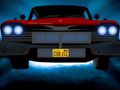 Christine | Horror Movie Car Vector adobe illustrator adobe photoshop christine graphic design horror illustrator vector