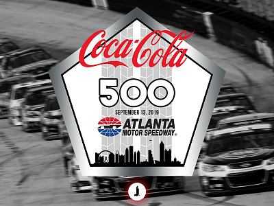 Atlanta Motor Speedway | Race Day Badge Concept atlanta atlanta motor speedway branding coca cola logo nascar race car race day