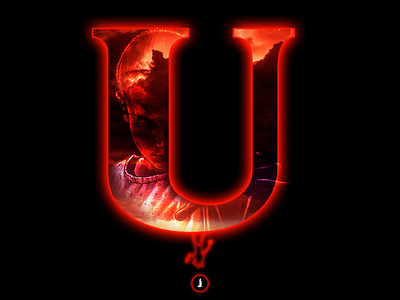 "U" Upside Down | 36 Days of Type 36daysoftype adobe photoshop eleven font stranger things typography