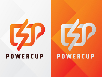 Power Cup Logo app branding clean design icon identity logo minimal mobile vector web website