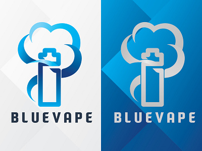 Blue Vape Logo blue branding clean cloud design icon identity logo minimal smoke vape vapor vector web