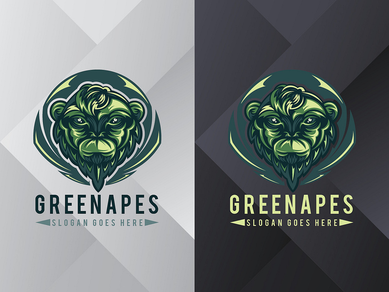 Green Apes Logo by Cheylash Yuandromedha on Dribbble