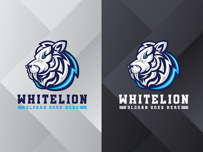 White Lion Logo animal beast brand branding design esports hunter icon identity illustration leader leadership lion logo mascot modern predator sport team vector wild