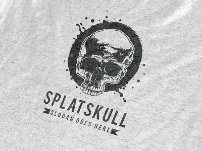 Splat Skull Logo