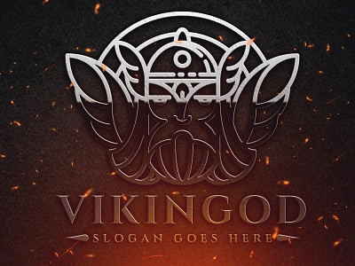 Viking God Logo Template classy elegant fantasy gods line logo template mascot old old man power strength vector viking zeus
