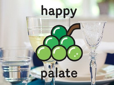 Happy Palate logo no. 2 green happy wine