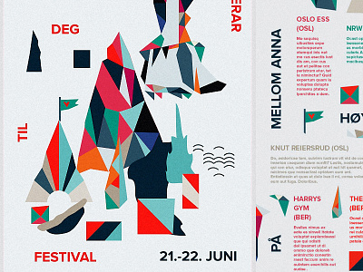 Vassbakkendribbble colorful festival poster typography