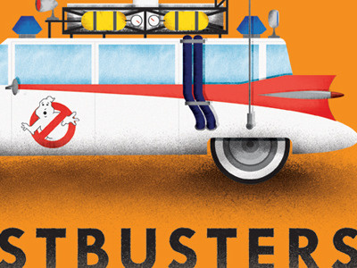 Mass Hysteria ecto 1 ghostbusters halloween poster