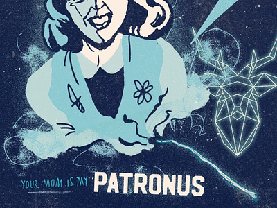 m-m-m-m-my patronus harry potter illustration patronus your mom