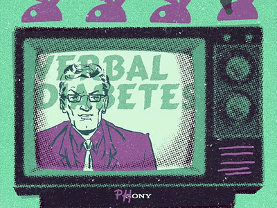 verbal diabetes playboy rabbit ears sony television texture