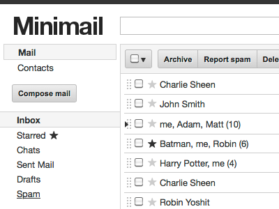 Minimail Gmail Theme css gmail theme userscript