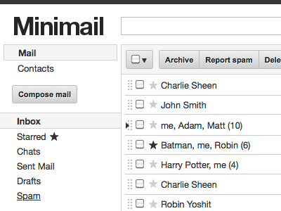 Minimail Gmail Theme