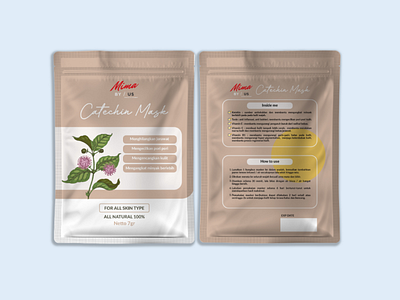 Packaging Concept - Mima Mask cosmetic mask packaging pouch