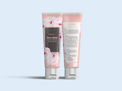 Packaging Layout - Beby cream cosmetic. layout packaging serum tube
