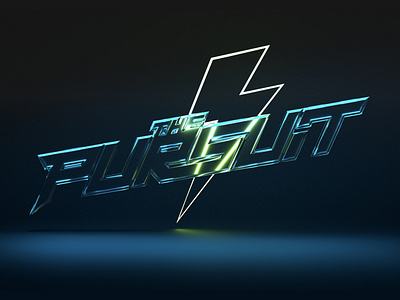 The Pursuit Logo 3d bolt branding campagin campaign cinema4d clean design glass graphic graphic design icon iconography illustration lightning lightning bolt logo marketing typography vector