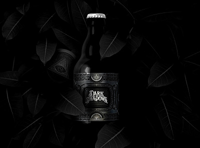 Dark Shadows - ( In The Shadows ) 4 of 6 3d bottle bottle design branding branding design design graphic graphic design icon illustration label design leaves logo native packaging packaging design pirate steampunk typography vector