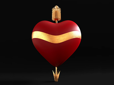 Still Life - ( Beating Heart ) 5 of 6 3d 3d art after effects animation cinema cinema4d cinematic clean design gold graphic heart logo motion motion graphic