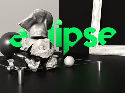 Eclipse - ( Broken ) 6 of 6 3d 3d art 3d model art branding cenima4d cinema4d clean design eclipse graphic graphic design logo marketing museum typography