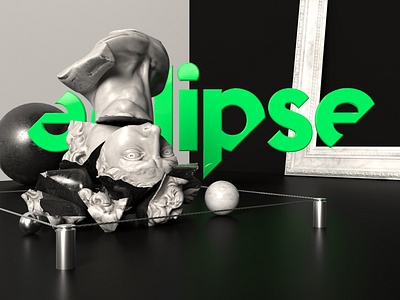 Eclipse - ( Broken ) 6 of 6 3d 3d art 3d model art branding cenima4d cinema4d clean design eclipse graphic graphic design logo marketing museum typography