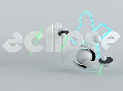 Eclipse - ( Orb in the Light ) 3 of 6 3d 3d art branding cinema4d clean design deviantart eclipse graphic graphic design icon illustration light logo neon orb shapes toon typography vector