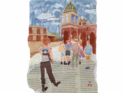 goodday childrens book city collage color editorial editorial illustration illustration mixed media painting paper collage paperart street texture urban art