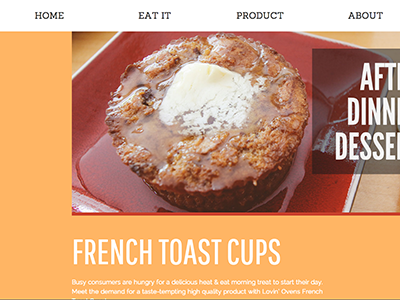 French Toast Cups Website design front end development web design