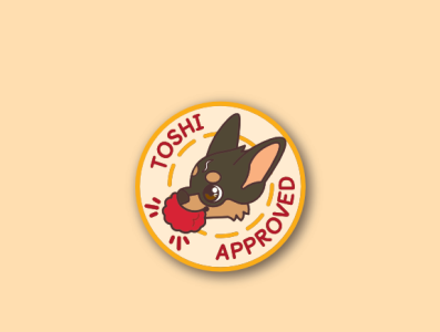 Toshi Approved dog graphic design illustration illustrator standoutstickers sticker design toshiapproved vector