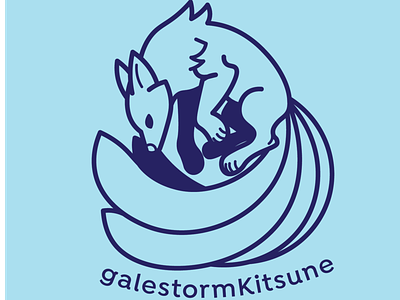 galestormKitsune Logo design graphic design kitsune logo vector